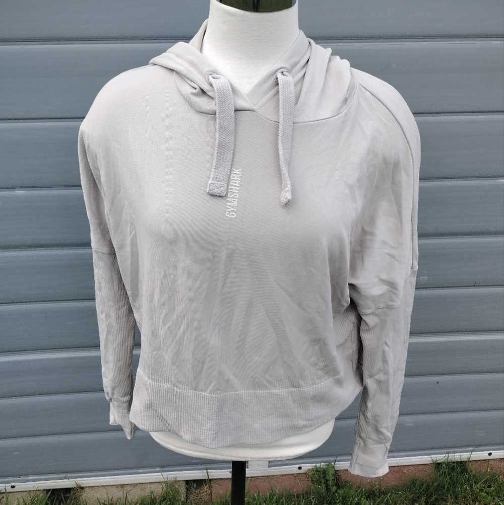 Gymshark Women's Hooded Athletic Cropped Sweatshirt Pullover Workout Size Small